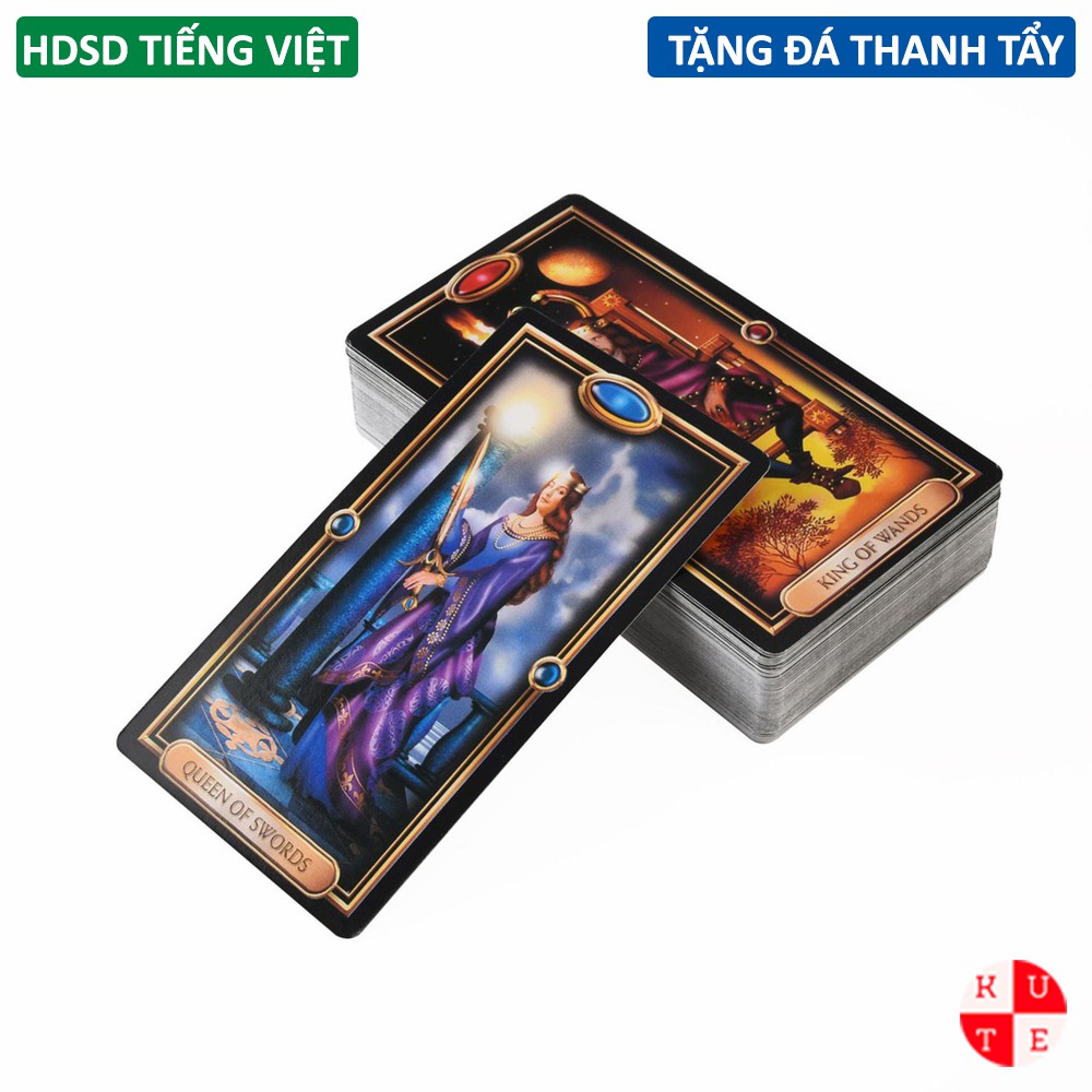 Bài Tarot The Gilded 78 Lá Bài Tặng Hướng Dẫn Tiếng Việt Và Đá Thanh Tẩy C25