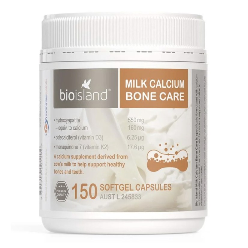 Bio Island Milk Calcium Bone Care 150v Úc