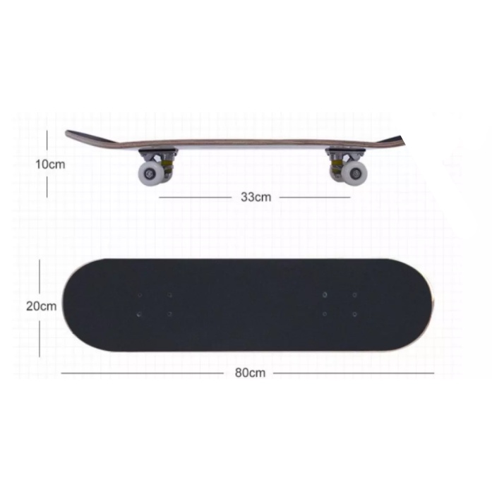 Ván Trượt Skateboard Thể Thao (Chất Liệu Gỗ Phong Ép Cao Cấp 7 lớp mặt nhám cho trẻ em và người lớn)