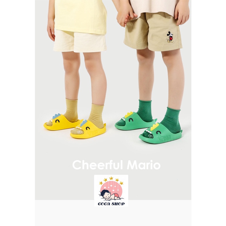 Dép Khủng Long Siêu Nhẹ , Chống Trượt Cheerful Mario Siêu Đáng Yêu Cho Bé