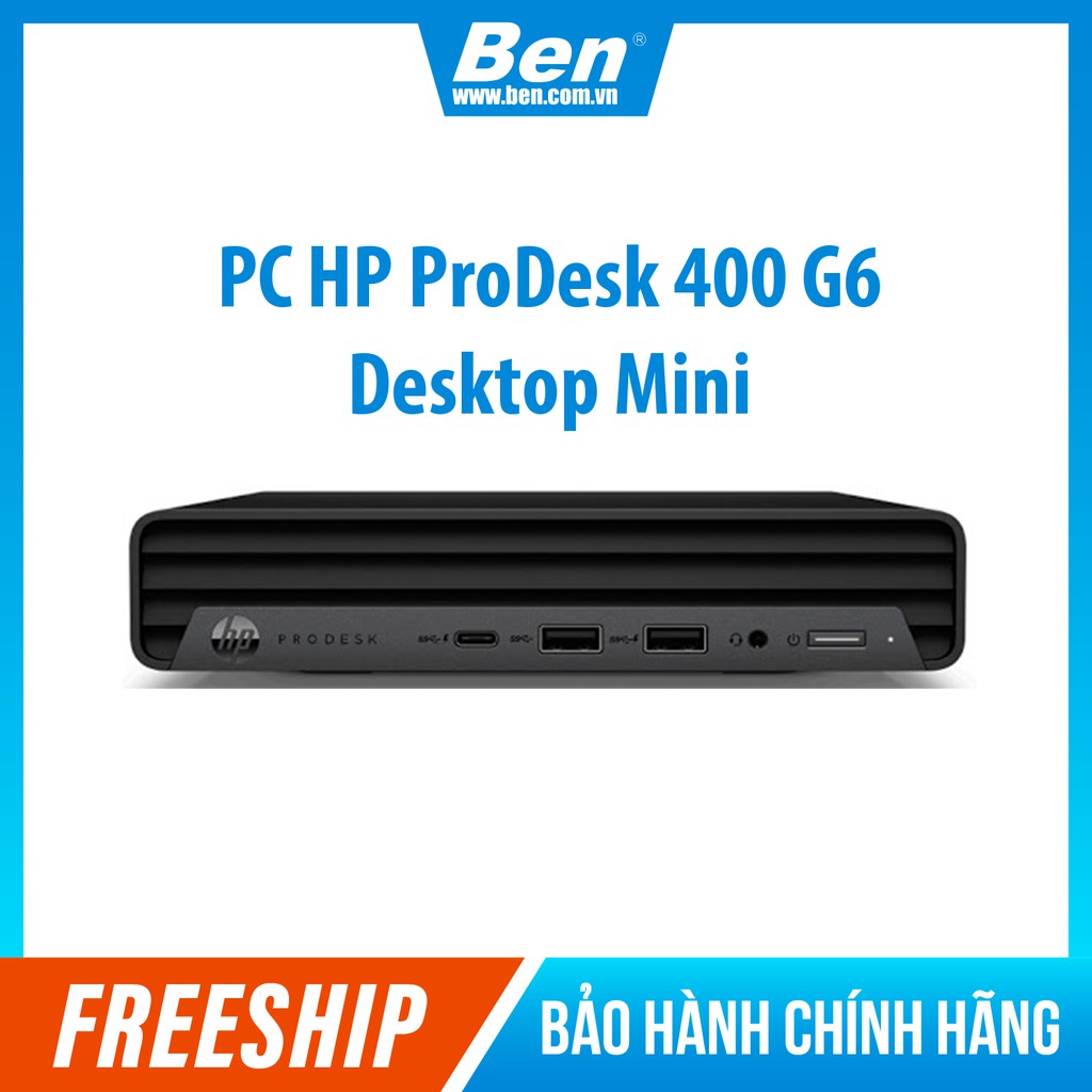 Máy tính HP ProDesk 400 G6 Desktop Mini (227Q1PA)/ Intel Core i3-10100T (3.00GHz, 6MB)/ Ram 4GB (1x4GB) DDR4