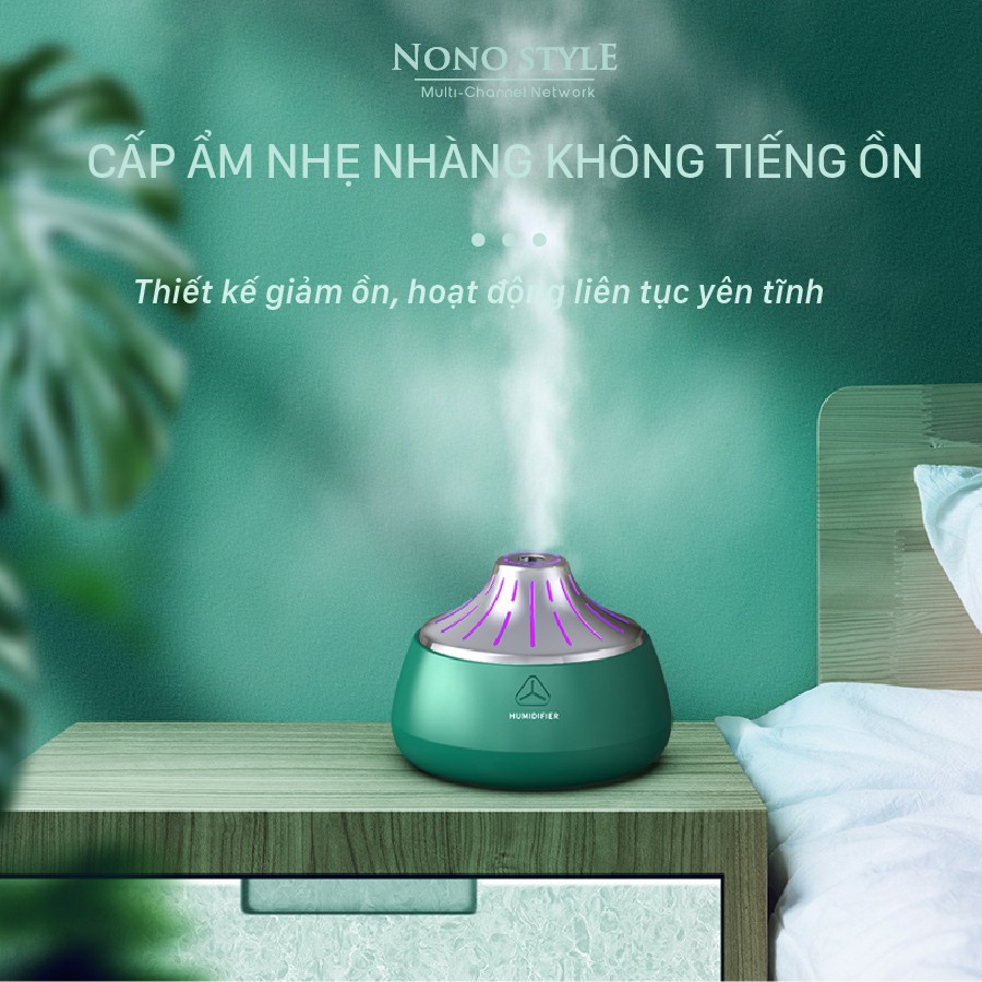 Máy phun sương, cấp ẩm, khếch tán tinh dầu 200ml - MINIX9 HUMIDIFIER - Có Đèn Led Thông Minh - Nhỏ Gọn, Tiện Dụng