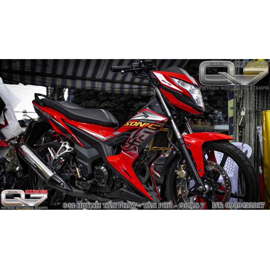 Tem Rời SONIC 150 Đỏ - decalq7