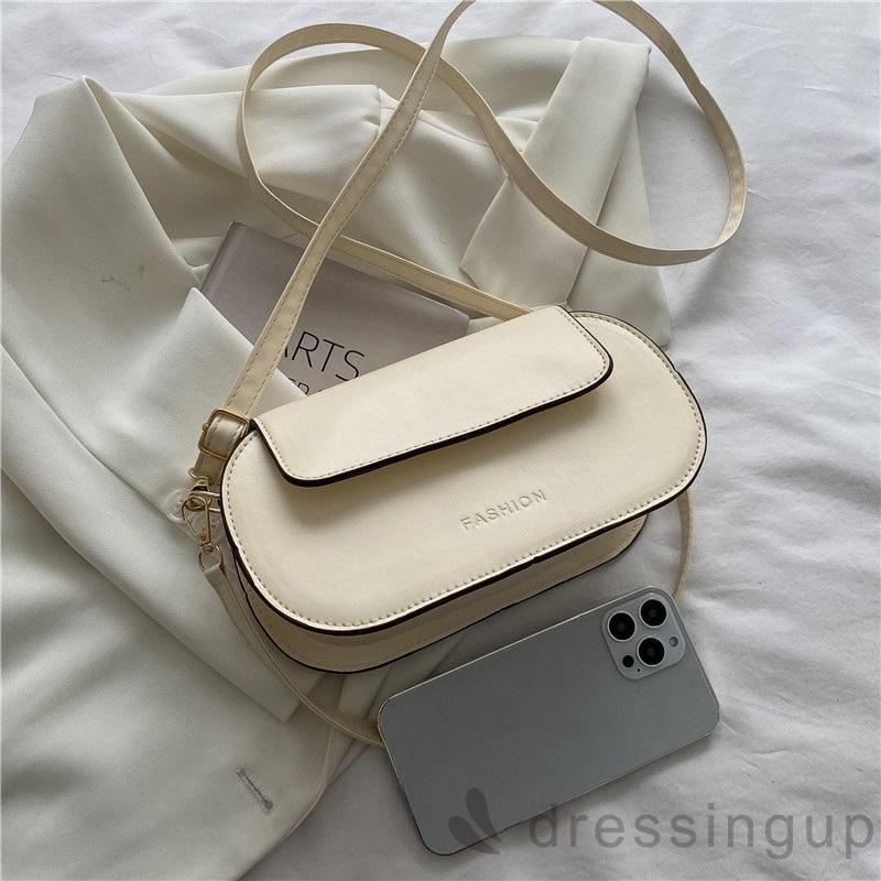 DRE-Women´s Crossbody Bag,Letter Embossed Magnetic Buckle Zip Closure Large Capacity Leather Crossbody Bag