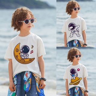 Trẻ em phi hành gia áo thoáng mát trẻ em phi hành gia tee áo sơ mi bé trai & bé gái unisex thời trang phi hành gia in mặc