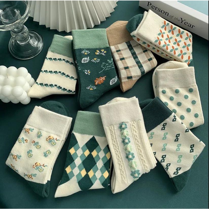 Vớ cotton Cổ Cao Thời Trang Hàn Quốc Xinh Xắn