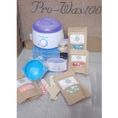 (Set) Nồi wax pro100 +Mỡ trăn 50 + sáp hạt đậu Thơm TD 100Gr(Tặng kèm que + 2 viên mặt nạ).