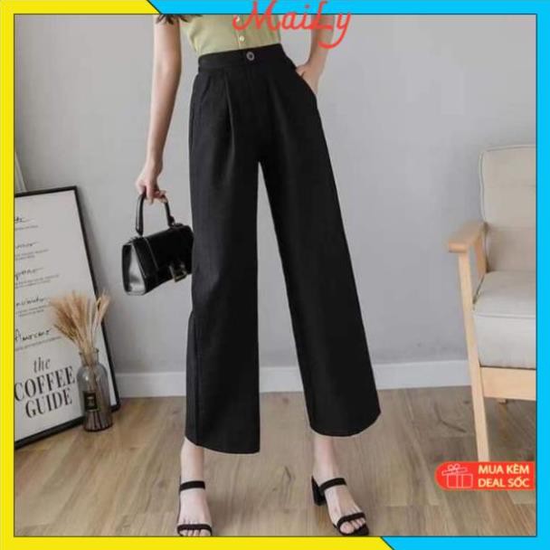 Quần đũi nữ ống rộng culottes form dáng đẹp - Quần đũi suông ống rộng thiết kế lưng chun mặc cực kỳ thoải mái