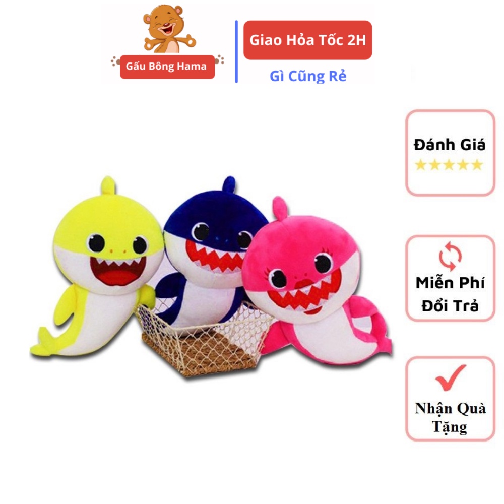 Gấu Bông cho bé gấu bông Baby shark  quà tặng ý nghĩa kích thước 30 cm