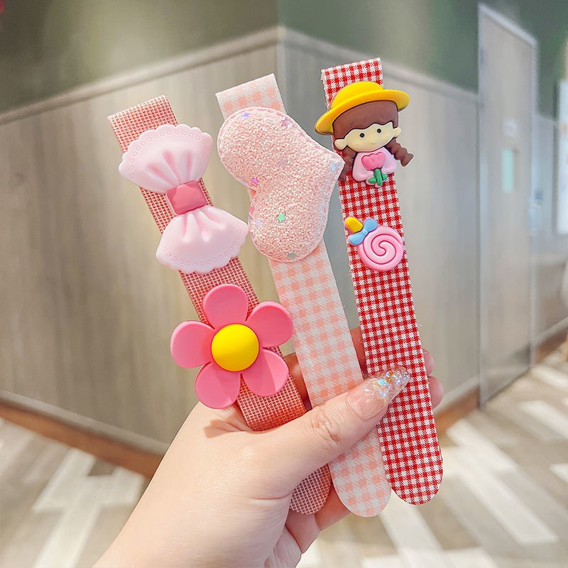 Băng Đô Cài Tóc Khóa Dán Xinh Xắn Cho Bé Gái