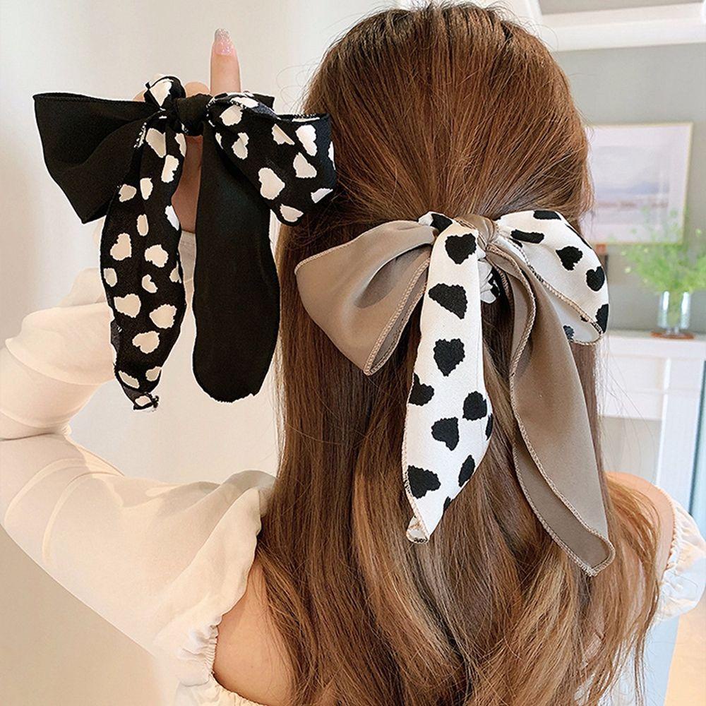 Dây Cột Tóc Ruy Băng Thắt Nơ Phong Cách Hàn Quốc Ngọt Ngào