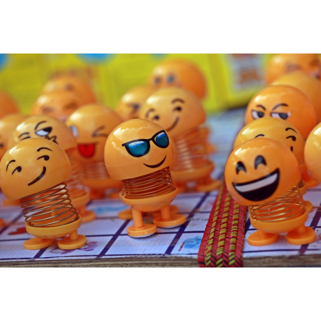 thú nhún lò xo emoji cảm xúc vui vẻ ngộ nghĩnh 5x7.5cm