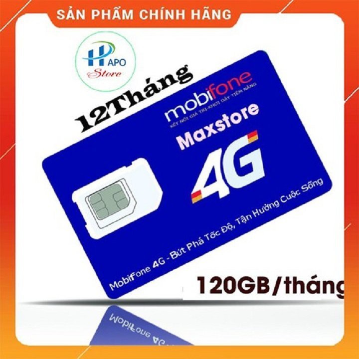 [sốc] Sim 4G Mobifone giá rẻ gói C120N có 120GB/tháng, nghe gọi miễn phí không giới hạn