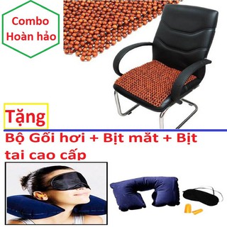 miếng lót ghế hạt gỗ - lót ghế ô tô hạt gỗ - tấm lót ghế văn phòng