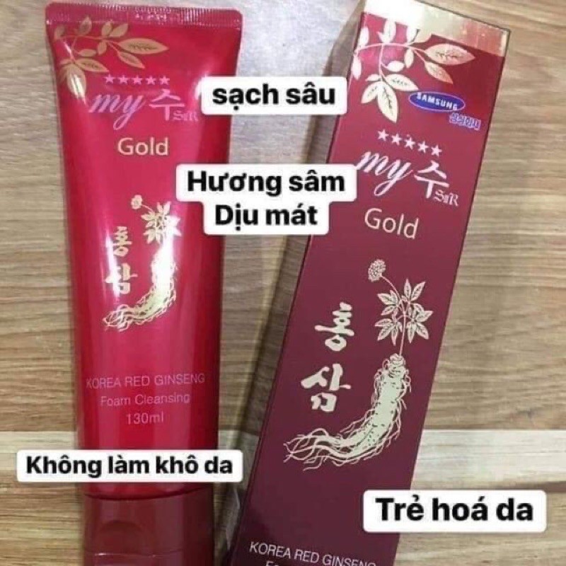 Sữa rửa mặt sâm đỏ My gold Hàn Quốc