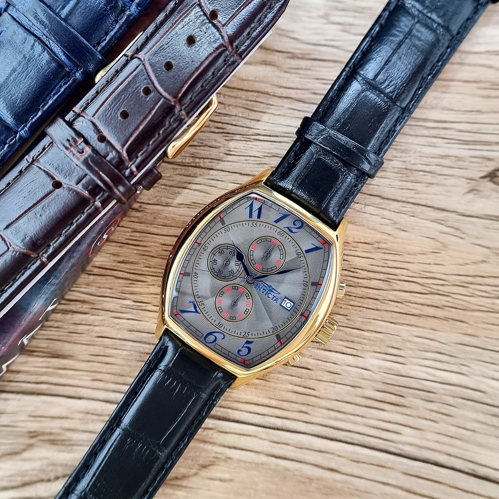 Đồng Hồ Invicta Nam Limited Edition 34015 Pin Chronograph Dây Da Mặt Rose