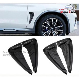 Bộ 02 mang cá sport giả hốc gió trang trí xe - mang cá thể thao dán xe ô tô