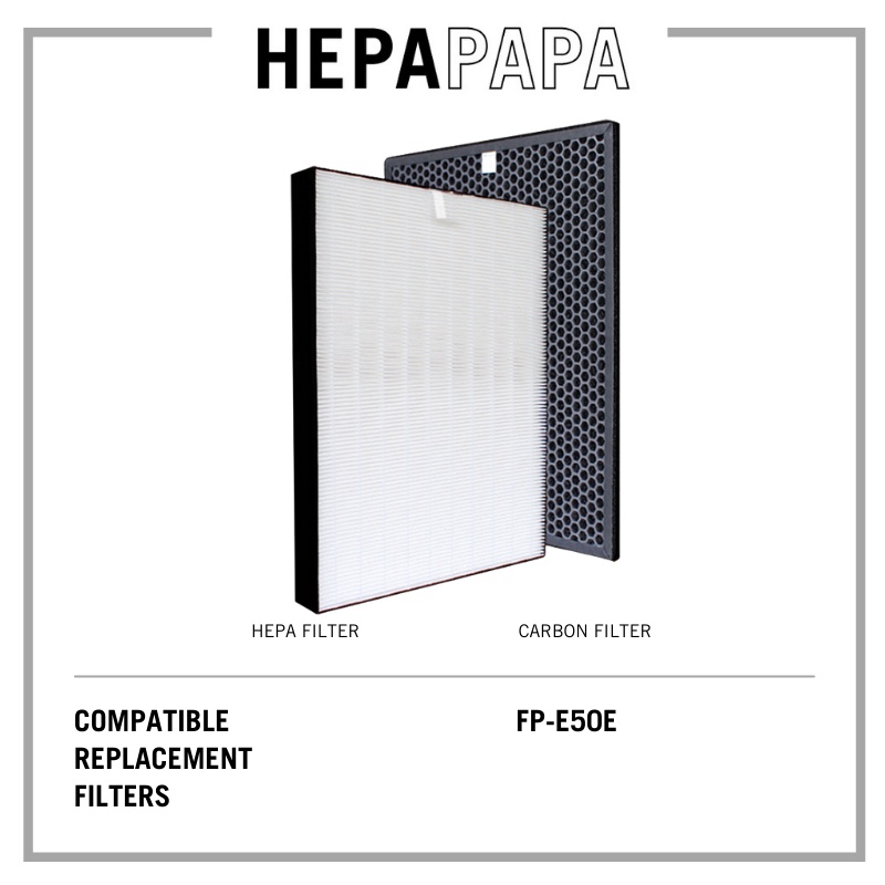 Sharp  FP-E50E FZE50HFE FPE50E FPE50EW FP-E50EW FZE50DFE Compatible HEPA Carbon Deodorizing Filter [Pre-Filter].Local