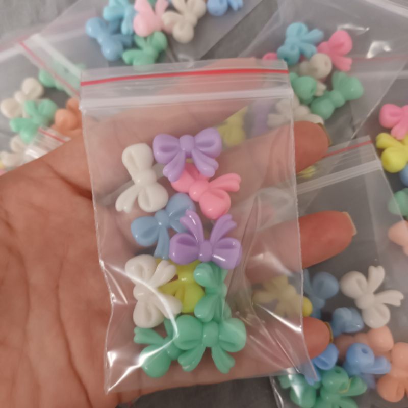 Bịch 10 nơ nhựa xinh xinh làm handmade