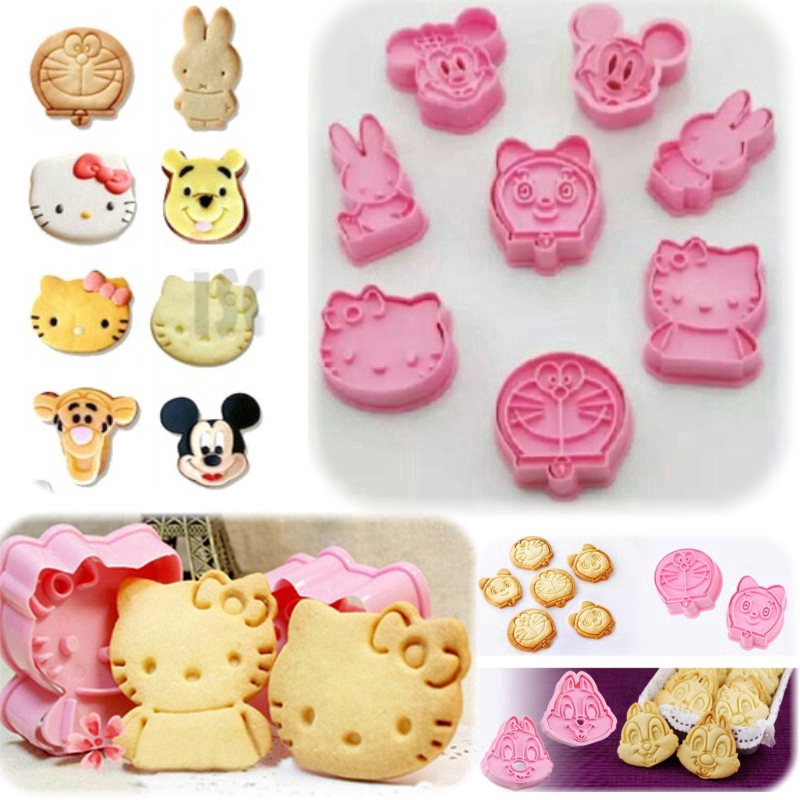 Bộ 2 khuôn làm bánh tạo hình nhân vật hoạt hình dễ thương tiện dụng