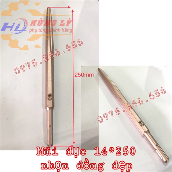 Mũi Đục 14*250 nhọn đồng đẹp dụng cụ thiết bị cầm tay phụ tùng Hùng Lỳ