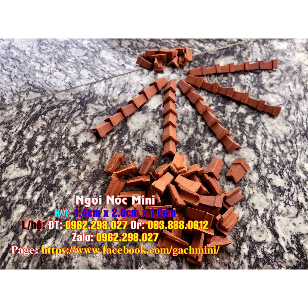 Gạch Mini, Ngói nóc Mini , xây nhà mini, mô hình tiểu cảnh, trang trí sân vườn