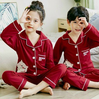 Pizama lụa, Bộ pijama thun coton, Bộ mặc nhà dài tay- follow shop quần áo trẻm em