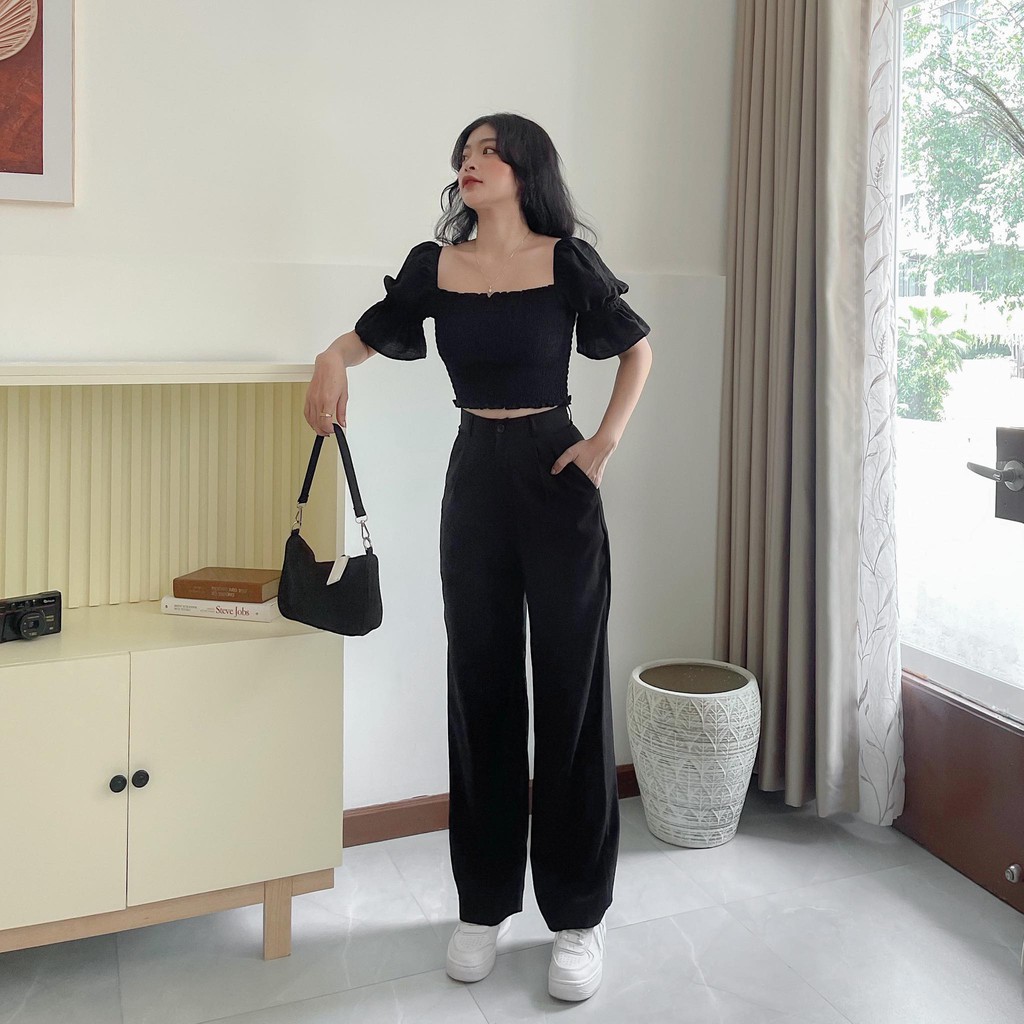 QUẦN TÂY SUÔNG XẾP LY ZAREEN TRS17 ĐEN