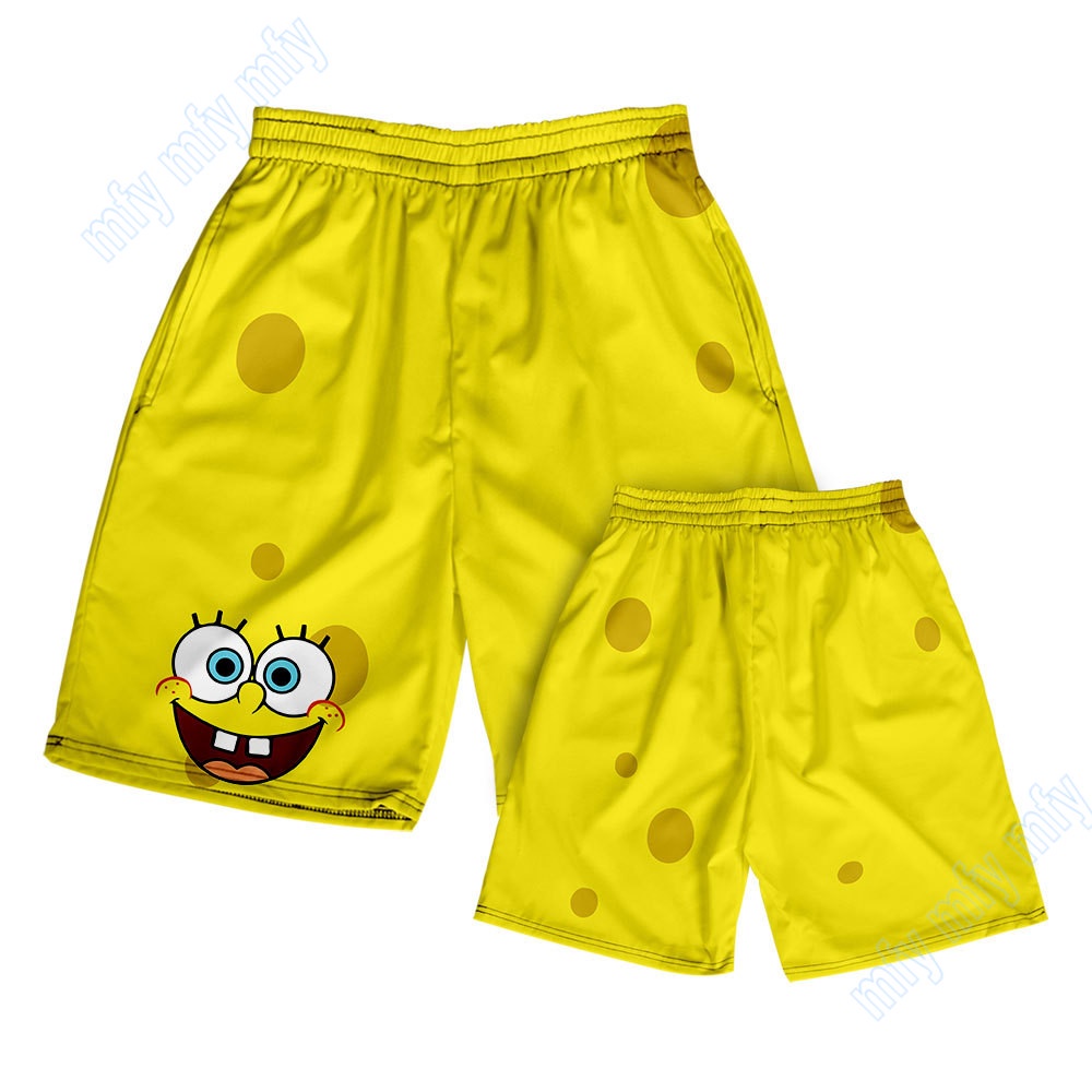 Mới Quần Short Đi Biển In Hình SpongeBob / Squidward Tentacles / Captain Eugene Krabs / Plankton / Patrick Star