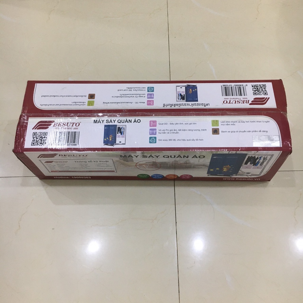 Tủ sấy quần áo,Máy sấy quần áo Besuto Thái Lan bản mới tiện lợi dễ lắp ráp và hỗ trợ diệt khuẩn cho quần áo_MC1