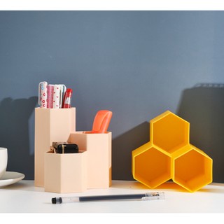 Hộp nhựa vuông đựng đồ dùng học tập, Toploader Decorme hộp lớn đa năng decor bàn học