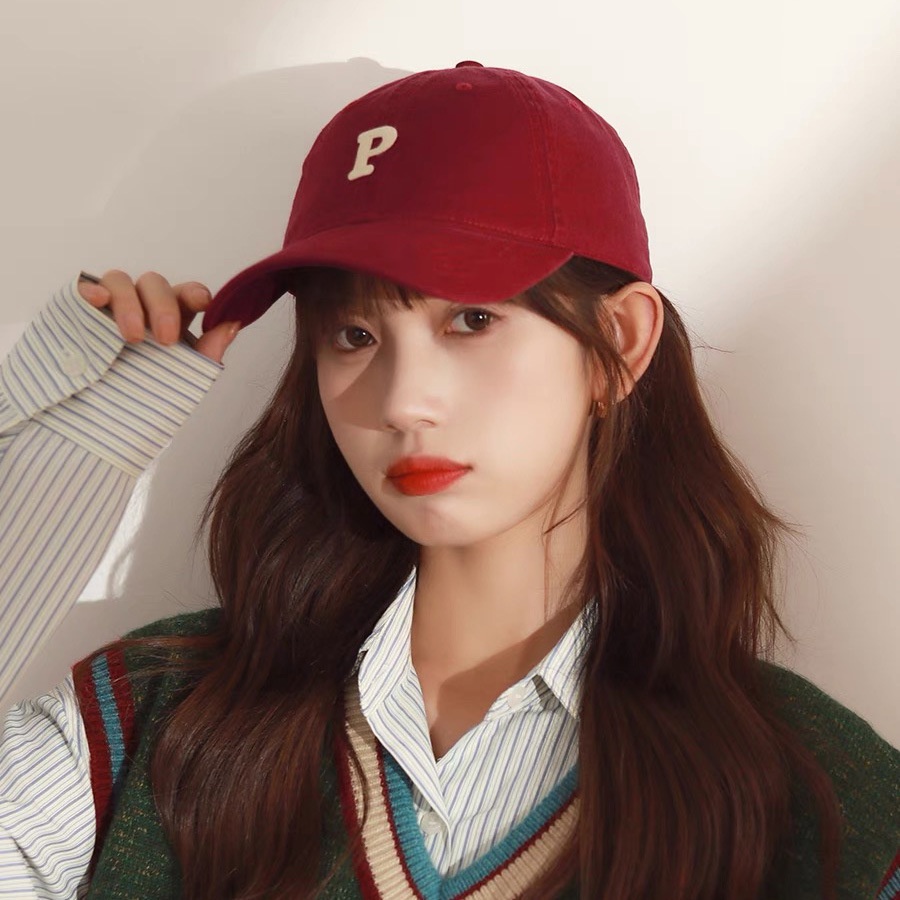 Nón Lưỡi Trai Thêu Chữ P Phong Cách Hàn Quốc Đơn Giản Thời Trang Xuân Thu Cho Nam Và Nữ