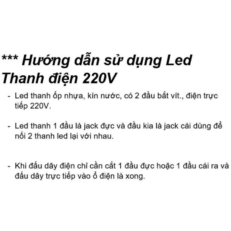 ⚡️(tp HCM vui lòng ko đặt hàng cho đến khi hết chỉ giản cách) Đèn Led Thanh sd điện 220V, kt: 30cm, 50cm, 60cm, 100cm