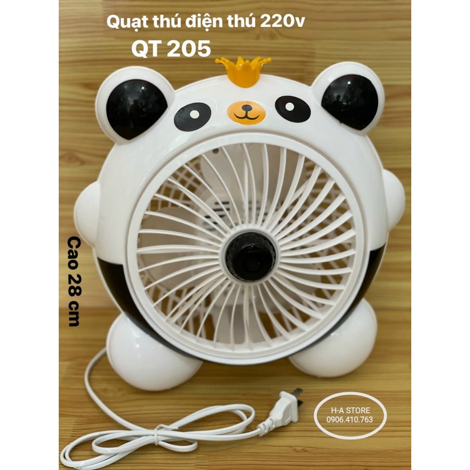 Quạt điện hình thú để bàn nhiều mẫu xài điện trực tiếp