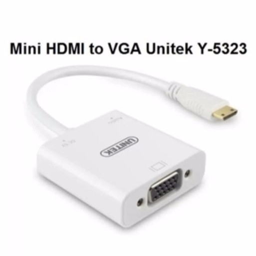 Cáp chuyển đổi Mini HDMI sang VGA + Audio Unitek Y-5323 Chính hãng