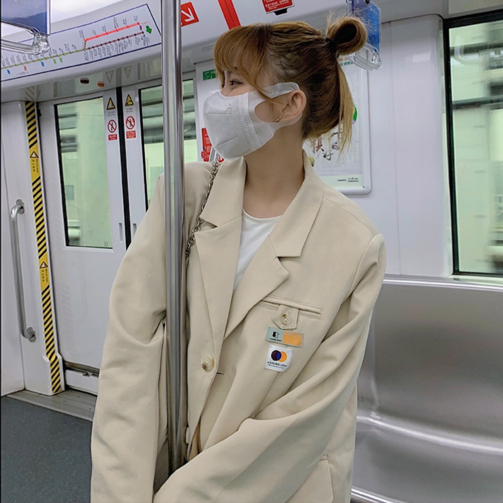 Áo khoác blazer Unisex nam nữ dáng rộng thời trang Hàn quốc 4 màu