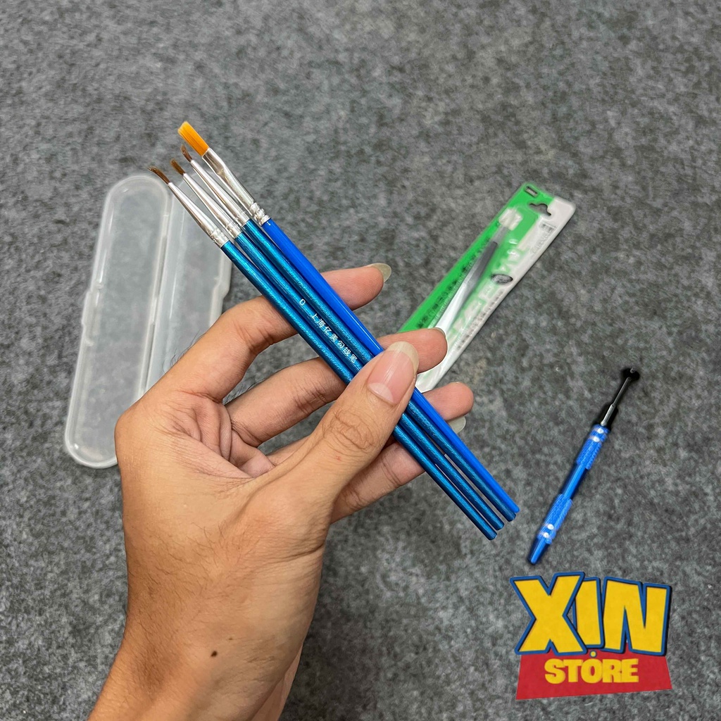 Bộ dụng cụ lube switch, lube stab bàn phím cơ gồm nhíp, cọ, stem picker lube tool basic tool lube - Xịn Store 68