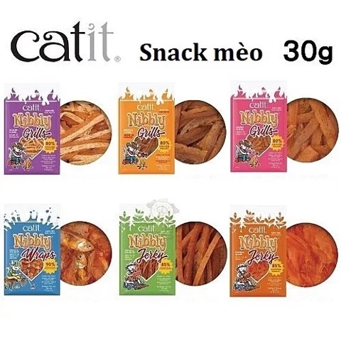 Snack cho mèo Catit Nibbly Jerky 30g