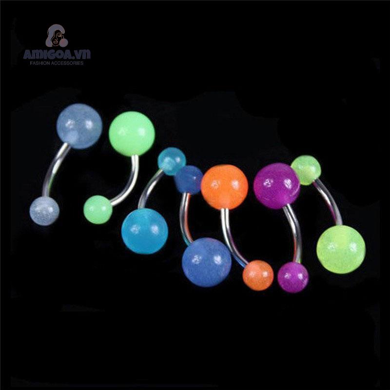 Khuyên Xỏ Rốn Bằng Acrylic Dạ Quang Độc Đáo