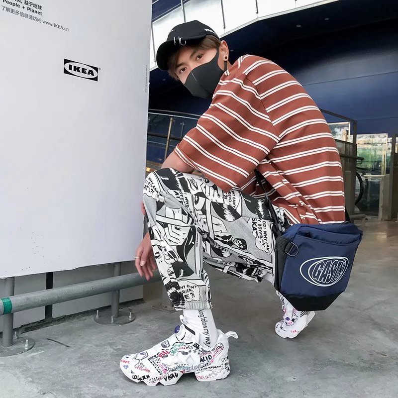 Quần dài in họa tiết phong cách hiphop cá tính cho nữ | BigBuy360 - bigbuy360.vn