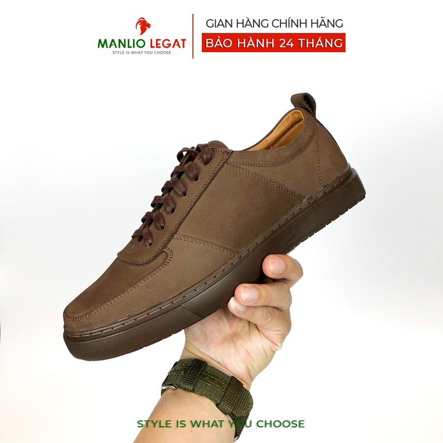 Giày Sneaker nam da lộn Manlio Legat màu cafe G254-BCE