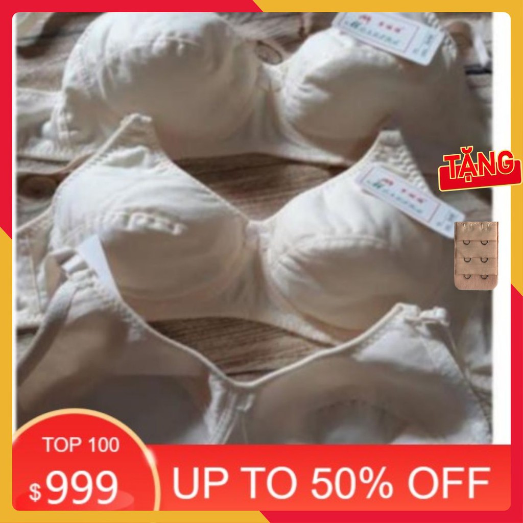 Áo ngực lót nữ mỏng không gọng không mút 288 vải cotton  FROM NHỎ quả nhỏ CUP A mặc ở nhà tập thể thao cho bà bầu bà già