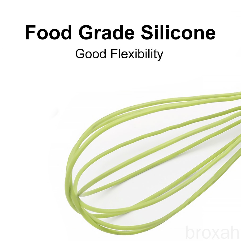 Dụng cụ đánh trứng cầm tay bằng silicone và thép không gỉ