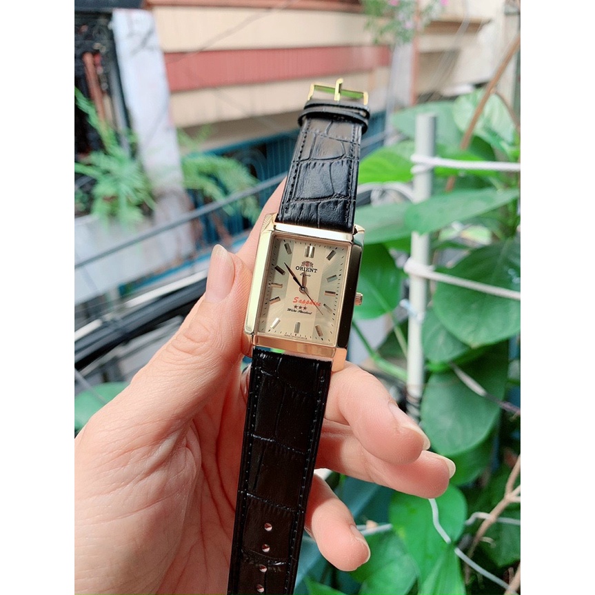ĐỒNG HỒ NAM ORIENT MẶT CHỮ NHẬT, DÂY DA ,SIZE 30 x 34MM, KÍNH SAPPHIRE CHỐNG XƯỚC