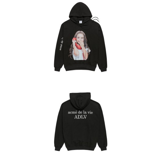 ÁO KHOÁC CÓ MŨ ADLV BABY FACE HOODIE BLACK PHONE