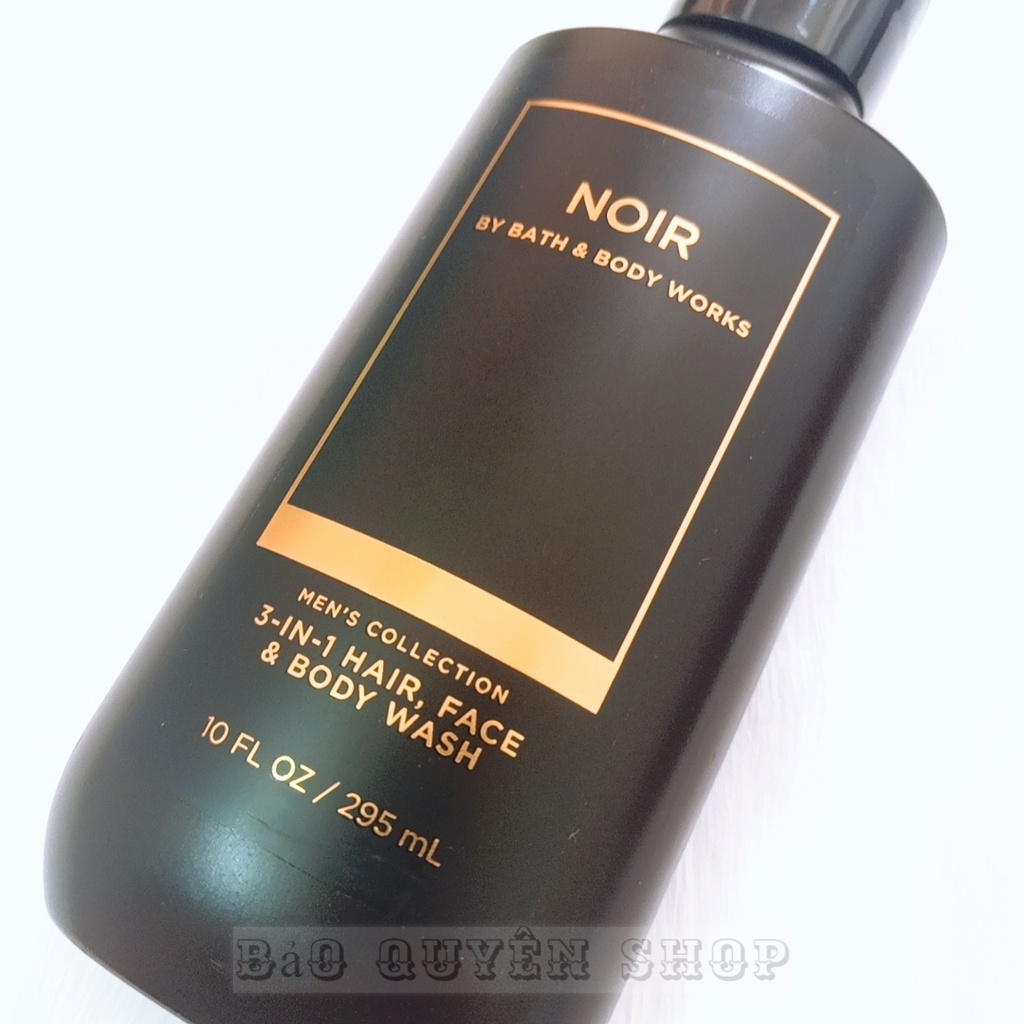 Sữa tắm nam 3in1 Bath & Body Works Noir Men’s Collection Hair, Face & Body Wash 295mL
