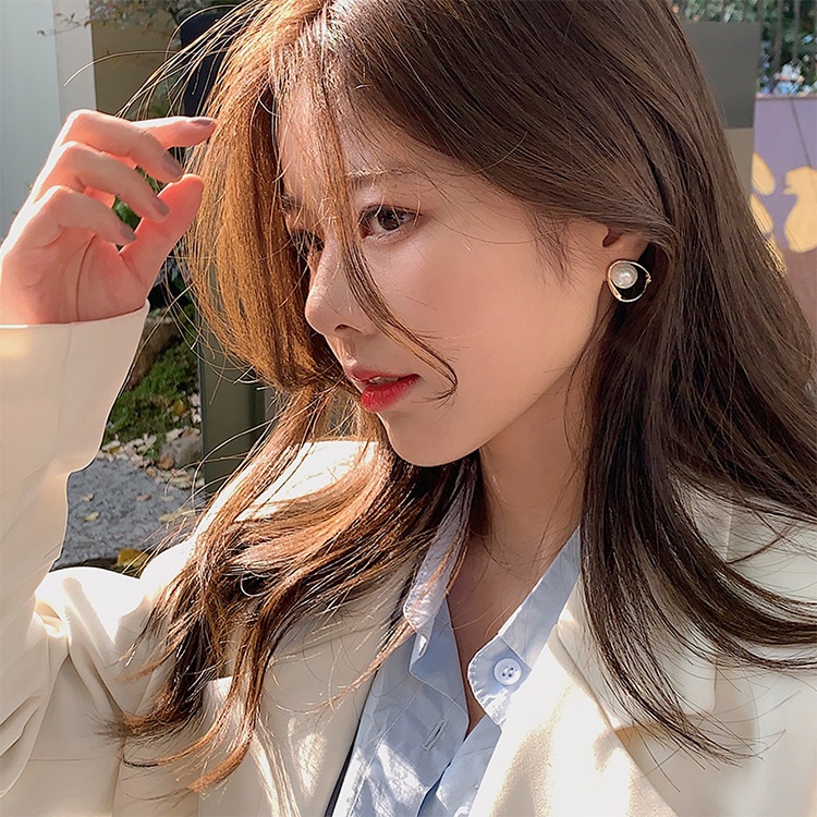 Bông tai ngọc trai nhân tạo sang trọng phong cách hàn quốc - Mely D112