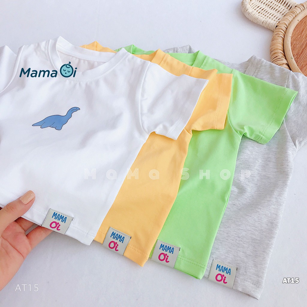 Áo thun bé trai bé gái in hình khủng long gồm 4 màu vải thun cotton mềm mịn từ 0-3 tuổi Của Mama Ơi -  Thời Trang Cho Bé