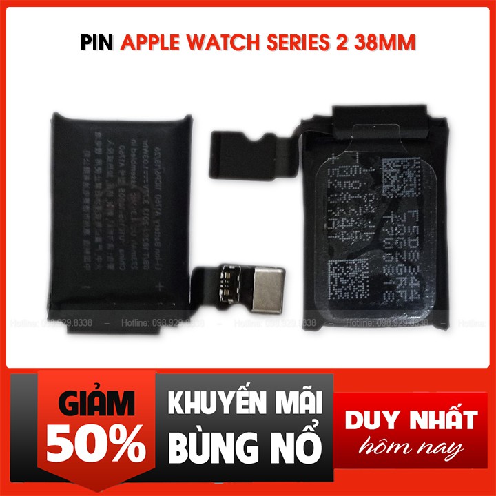 Pin thay thế cho Apple Watch Series 2/ 3/ 4 (S2, S3, S4) loại 38mm, 42mm, 44mm, LTE, GPS - Bảo hành 6 tháng