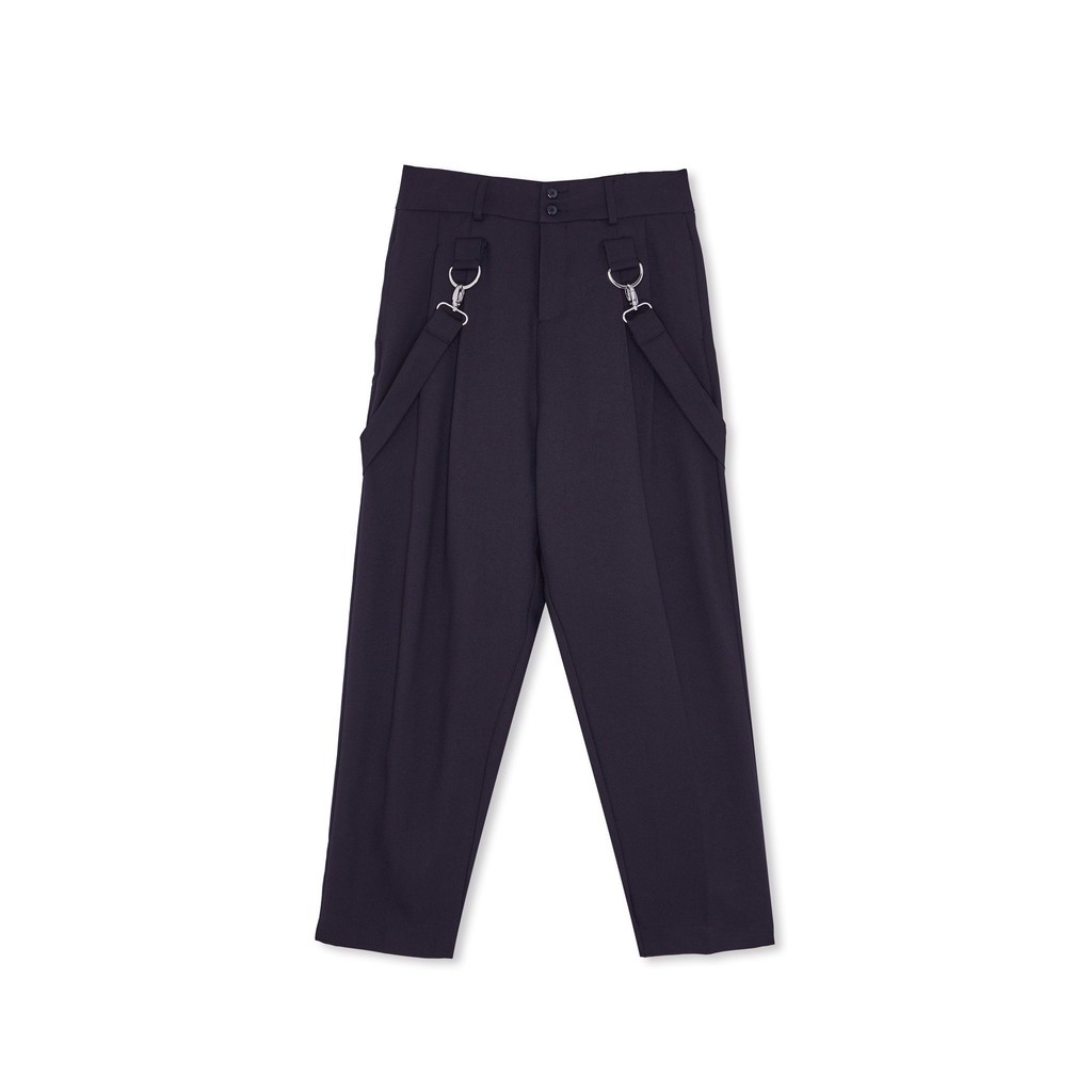 BLANKESPACE Quần Ống Rộng Clown Black Pants Vải Cotton Sợi Chéo Thời Trang Nam Nữ Unisex